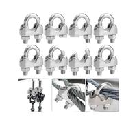 Wire Rope Clips Cable Clamps, 304 Stainless Steel M3 M5 U Bolt Clamp Multiple Packs(M5 5pcs)