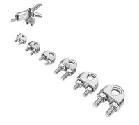 Wire Rope Clips Cable Clamps, Clamp U Type 304 Stainless Steel Rigging Hardware M2-M10mm(M8)