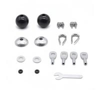 Wire Rope Connector Kit Cable Attachments For Gym Compatible With 5mm 6mm Pulley Machine Steel Plastic Construction For Lat Pulldown Multi Gym Cable Repair Silver Color(For 5mm Cable)