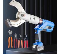 Wire Rope Cutter, 120kn/160kn/250kn Cable Cutter Cable Shears with 4 Cutters, Rechargeable Hydraulic Crimping Pliers for Cu/Al Cable, Electric Ratchet Cable Cutter