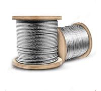Wire Rope Diameter 0.3mm .5mm 1.0mm .2mm 2. PVC Coated Steel Wire Rope Cable Clothesline Rustproof Stainless(5 Meter,Diameter 2.5mm)