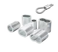 Wire Rope Ferrule Wire Rope Crimp Fixed Sleeve Fixing Clip Oval Circular 8-type Aluminum Connector Lock Circle 0.5/0.8/1~16mm Buckle(Oval,0.5mm (50Pcs))