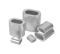 Wire Rope Ferrule Wire Rope Crimp Fixed Sleeve Fixing Clip Oval Circular 8-type Aluminum Connector Lock Circle 0.5/0.8/1~16mm Buckle(8 Type,4.0mm (30Pcs))