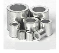 Wire Rope Fixed Aluminum Sleeve Pressed Oval Aluminum Clip Connector Lock Circle 0.5/1/2/3/4/5/6/8/10/12~26mm Al Fixed Buckle(Circular,2.0mm (50Pcs))