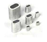 Wire Rope Fixed Aluminum Sleeve Pressed Oval Aluminum Clip Connector Lock Circle 0.5/1/2/3/4/5/6/8/10/12~26mm Al Fixed Buckle(Oval,6.0mm (10Pcs))