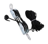 Wire rope hoist pulley system, three pulleys, 15-meter wire rope, 6:1 lifting ratio pulley block, roller block