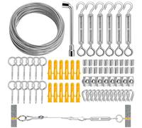 Wire Rope Kit,35m/2mm Stainless Steel Wire Rope,Garden Wire for Climbing Plants,Catenary Wire Kit,Balustrade Wire Kit, for Climbing Plant, Picture, Securing Shade, Trellis, Tent Rope.(Size:35m)