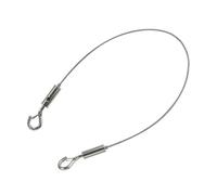 Wire Rope Kit 3pcs 1.5mm Stainless Steel Wire Rope Sling Spring Hook Antifall Safety Lanyard Strong Load-Bearing Adjustable Clothesline