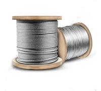 Wire Rope Kit, Steel Cable， Wire Rope 304 Stainless Steel PVC Coated 0.5-8mm 2-100m(Diameter 0.5mm,100 Meter)