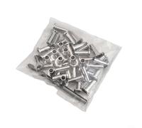 Wire Rope Protective Cover Sleeve Set of 40 Stainless Steel Pieces with a Drill Bit for Safe Installation (3/16inch)