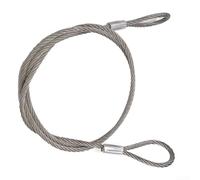 Wire Rope with Aluminium Sleeve 1m Steel Cable for Gym Rigging Pulley Systems 6-16mm Diameter Silver Finish Heavy Duty Lifting(8mm*1m)