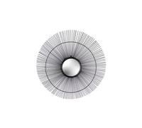 Wire Round Circular Wall Mirror Paoletti Black One Size