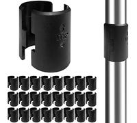 Wire Shelf Clips - 28 Pack Plastic Metal Shelf Clips, 1 Inch Wire Shelf Clips for 1" Post, Black Wire Shelving Clips- Shelving Sleeves Replacements for Wire Shelving System (14 Pairs)