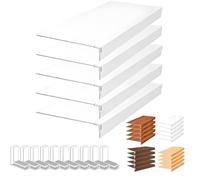 Wire Shelf Cover 32x18x2in - Thick 0.3in White Shelf Liners with Acrylic Clips, Easy to Install, Removable & Detachable, Prevents Sagging - Ideal for Kitchen & Pantry Organization
