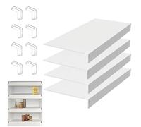 Wire Shelf Covers,16x9x2in 2025 New Wire Rack Covers for Pantry PVC Shelf Liners,Shelves Cover for Store Pantry Kitchen Removable Closet(White,24x18x2")