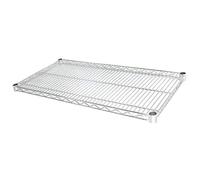 Wire Shelves 915x 457mm 915(w) x 457(d)mm. Pack quantity: 2. Includes 8 pairs of shelf clips.
