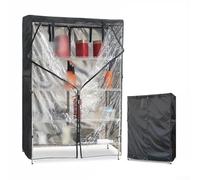 Wire Shelving Cover Constructed from 210D Oxford with Clear PVC Viewing Area and Front Back Zippers for Daily and Protection (36 x 19 X 62 in)