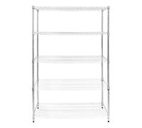 5 Tier Wire Shelving Rack Metal Storage Shelf Unit Stand Kitchen Office Garage