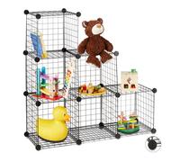 Wire shelving system Modular Cube Rack DIY Storage Shelf 6 Compartments
