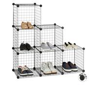 Wire shelving system Modular Cube Rack DIY Storage Shelf 6 Compartments
