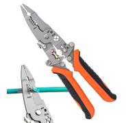 Wire Splitter,Long Nose Wire Cutter,12 In 1 Wire Stripper Crimping Pliers - Professional Ergonomic Non-slip Handle Wire Crimping Pliers for Clamps