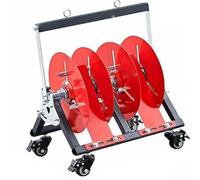 Wire Spool Rack Cart, Heavy-Duty Cable Dispenser with Folding Axle, Efficient Wire Management for Electrical & Industrial Use, Holds 5 Reels