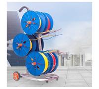 Wire Spool Rack,Heavy Duty Spool Storage Rack,Multi-Spool Distributor with Pulleys for Electrical Industry and Retail Use,Easy to Move,Blue-45x45x91cm
