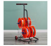 Wire Spool Rack,Heavy Duty Spool Storage Rack,Rolling Spool Dispenser with Two Pulleys for Wire Storage and Electrical Industry,Easy to Move,Style 1-47x49x90cm