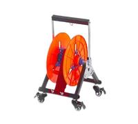 Wire Spool Rack, Hose Reel Rope Storage Cart, Swivel Caster Wheels with Brake, for Winding Cords and Paracord