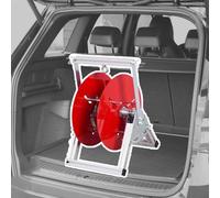 Wire Spool Rack Portable Wire Caddy Holder with Single Axle, Foldable Cable Reels Dispenser for Automotive Trunk, Cable Caddy Coax for Factory Floors/Warehouses