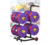 Wire Spool Rack,Rolling Reel Dispenser with Armrest and Pulleys,Heavy Duty Spool Storage Rack,Easy to Move,Indoor Outdoor Use,Style 3