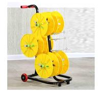 Wire Spool Rack, Spool Dispenser with Pulleys, Cable Distributor Conduit Display and Storage Rack for Electrical Industry, Easy to Move