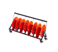 Wire Spool Rack Storage with Pulleys, Multi-Spool Distributor for Factory, Workshop, Warehouse, 5 Reel Heavy Duty Organizer