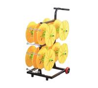 Wire Spool Rack with Wheel,Multi-Spool Wire Rack Dispenser,Heavy Duty Spool Storage Holder,for Electrical Industrial Use,330Lbs Capacity,Yellow