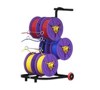 Wire Spool Rack with Wheels, Heavy-Duty Cable Caddy Holder/Dispenser, Independent Bearings for Industrial & Retail Use