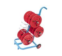 Wire Spool Rack with Wheels, Heavy Duty Cable Storage Cart for Organizing Cables, Wires, and Ropes in Workshops or Garages