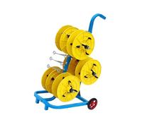 Wire Spool Rack with Wheels, Heavy Duty Cable Storage Cart for Organizing Cables, Wires, and Ropes in Workshops or Garages