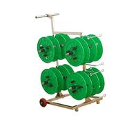 Wire Spool Rack with Wheels,Multi-Spool Wire/Cable Dispenser,with 4 Adjustable Rods and 6/8 Storage Tray,330 LBS Capacity,for Electrical Retail Use(Green,8 Trays)