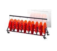 Wire Spool Rack With Wheels,Multiple Axle Cable Caddy Wire Spool Holde,Heavy Duty Wire Spool Cart,Large Capacity for Electrical Industrial(5 Rods Wire)
