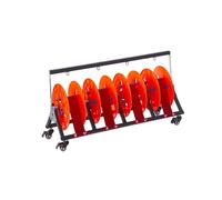 Wire Spool Rack with Wheels, Wire/Cable Distributor, Multi-axis Design for Laying Cables in The Workshop or Field(4 Reel)