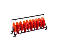 Wire Spool Rack with Wheels, Wire/Cable Distributor, Multi-axis Design for Laying Cables in The Workshop or Field(5 Reel)