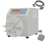 Wire Spooling Machine, 120W Automatic Coil Winding Machine with Foot Pedal, Forward & Reverse Rotation, Adjustable Speed for Power, Data and USB Cables up to 6mm
