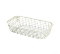 Wire storage basket designed for desk sundries, crafted from iron to keep office and study stationery items organized and clutter (White)