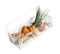 Wire Storage Baskets Wall Hanging Mounted Metal Wire Baskets Hanging Fruit Basket Organizer Bin with Adhesive for Kitchen Bathroom Pantry Laundry