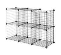 Wire Storage Cubes Set 4 Black