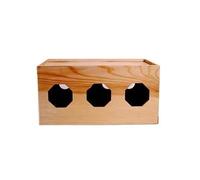 Wire Storage Extension Hider Junction box solid wood retro simple plug-in wire storage socket board power cord(25cm)