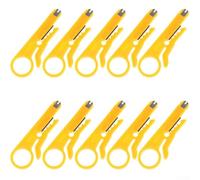 Wire Stripper 10pcs Handheld Cable Stripper for UTP for STP Network Wires with Integrated for Modular Connectors Yellow 3.5 Inch