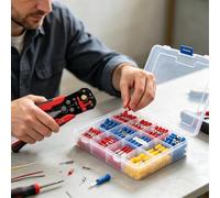 Wire Stripper,280Pcs Crimp Terminal Set,Wire Crimper Tool Sturdy | Multi Purpose Electrical Cable Wire Cutter Crimper Stripping Tool,280 pieces Wire Terminal Connector Crimp Terminal,Insulated