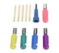 Wire Stripper and Twister Tool Set 6PCS Electric Wire Stripping and Twisting Kit with 1/4 Inch Connecting Rod for Electrical Industrial Household Use ABS Material