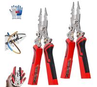 Wire Stripper and Twister Tool with Voltage Test, Professional Electrical Pliers and Cable Scissors for Cutting and Pulling Wires, Durable Foldable Design